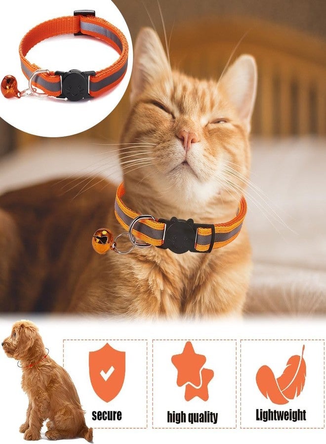 DreamAug 6-Pack Reflective Cat Collars with Bell – Breakaway Safety Nylon Kitten Collars, Adjustable Pet Collars with Charming Bells, Mixed Colors in one Package. - Image 3